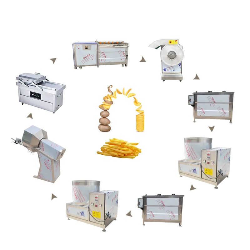 Good price semi automatic potato chips production line semi-finished potato french fries plantain chips making machine