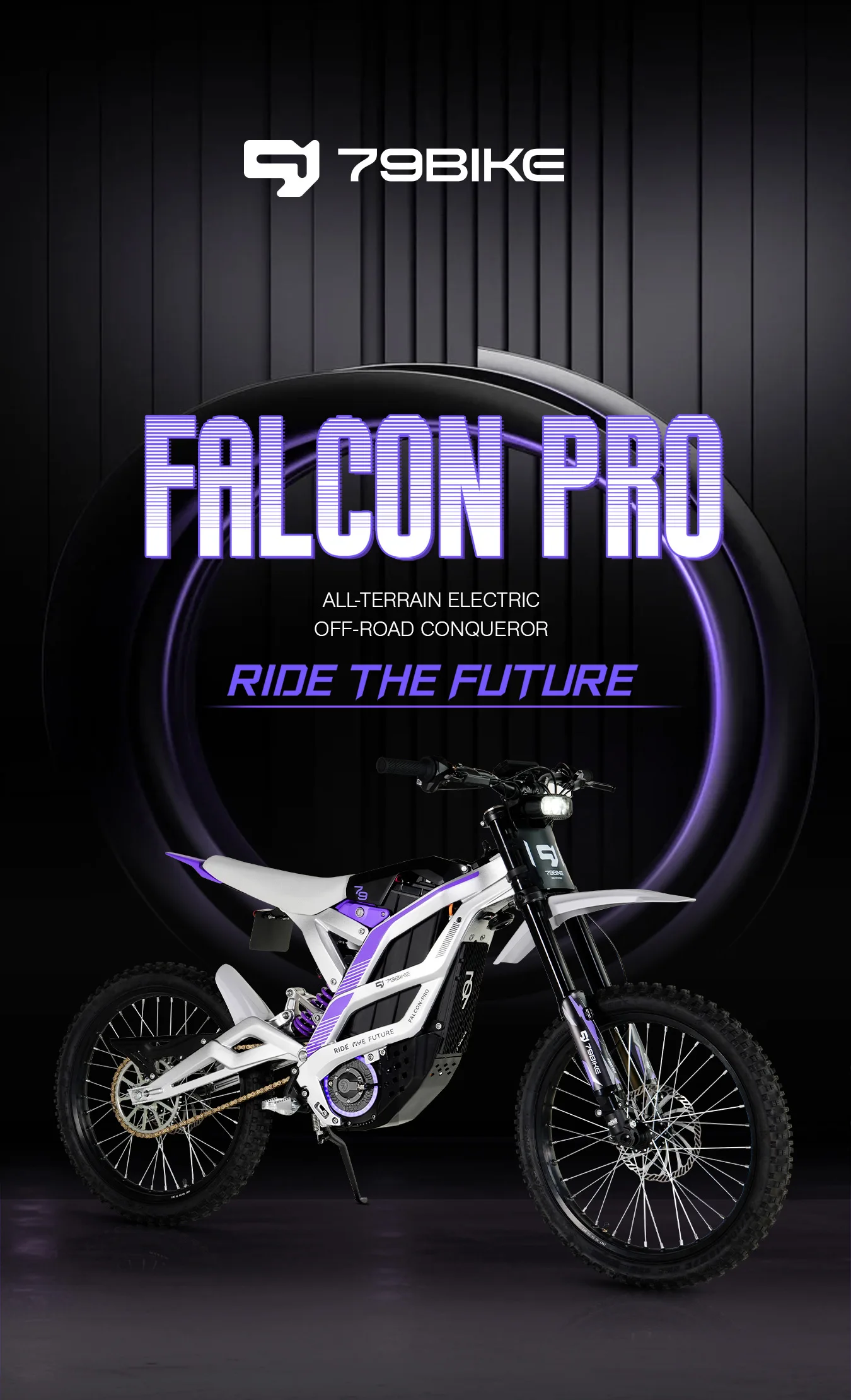 79Bike Falcon-PRO All-Terrain Electric Dirt Bikes 72V 10000W 90Km/H 120Km High Torque Mtb Electric Motorcycle Off Road Motorbike