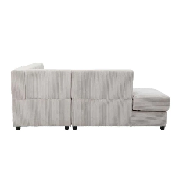 VASAGLE Modern Design Living Room Furniture Solid Wood Fabric Sofa modular couch with storage