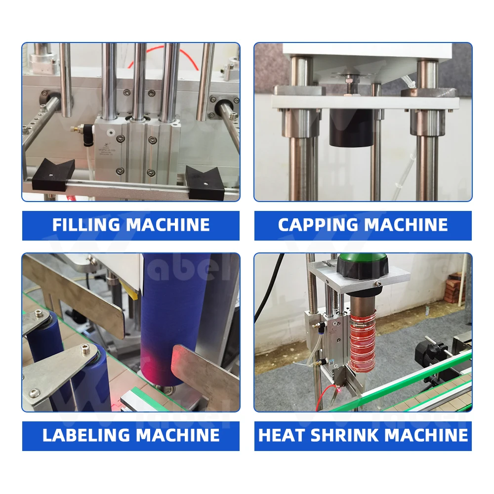 Manufacture Price Automatic Red Wine Glass Bottle Filling Capping Labeling Machine Line With Collector