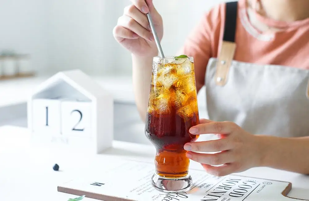 Прозрачная Стеклянная Кружка для сока, пивная кружка особой формы