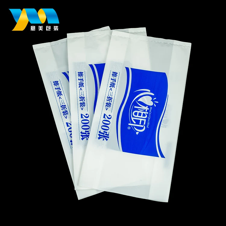 Custom printed high quality ldpe plastic tissue toilet paper plastic packaging bags