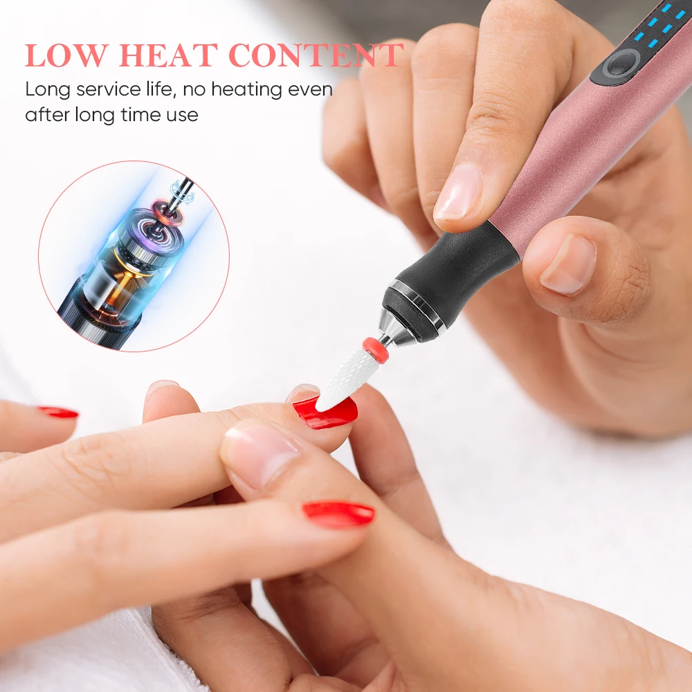 OEM ODM Custom Cordless Nail Drill Bits Set Electric File Portable Nail Drill Machine Kit Nail Drill Pen