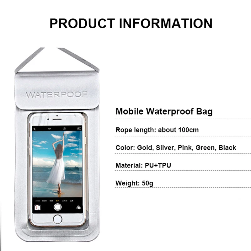 Manufacturer wholesale best quality Waterproof Phone Bag TPU Full Protection Water Proof Phone Case