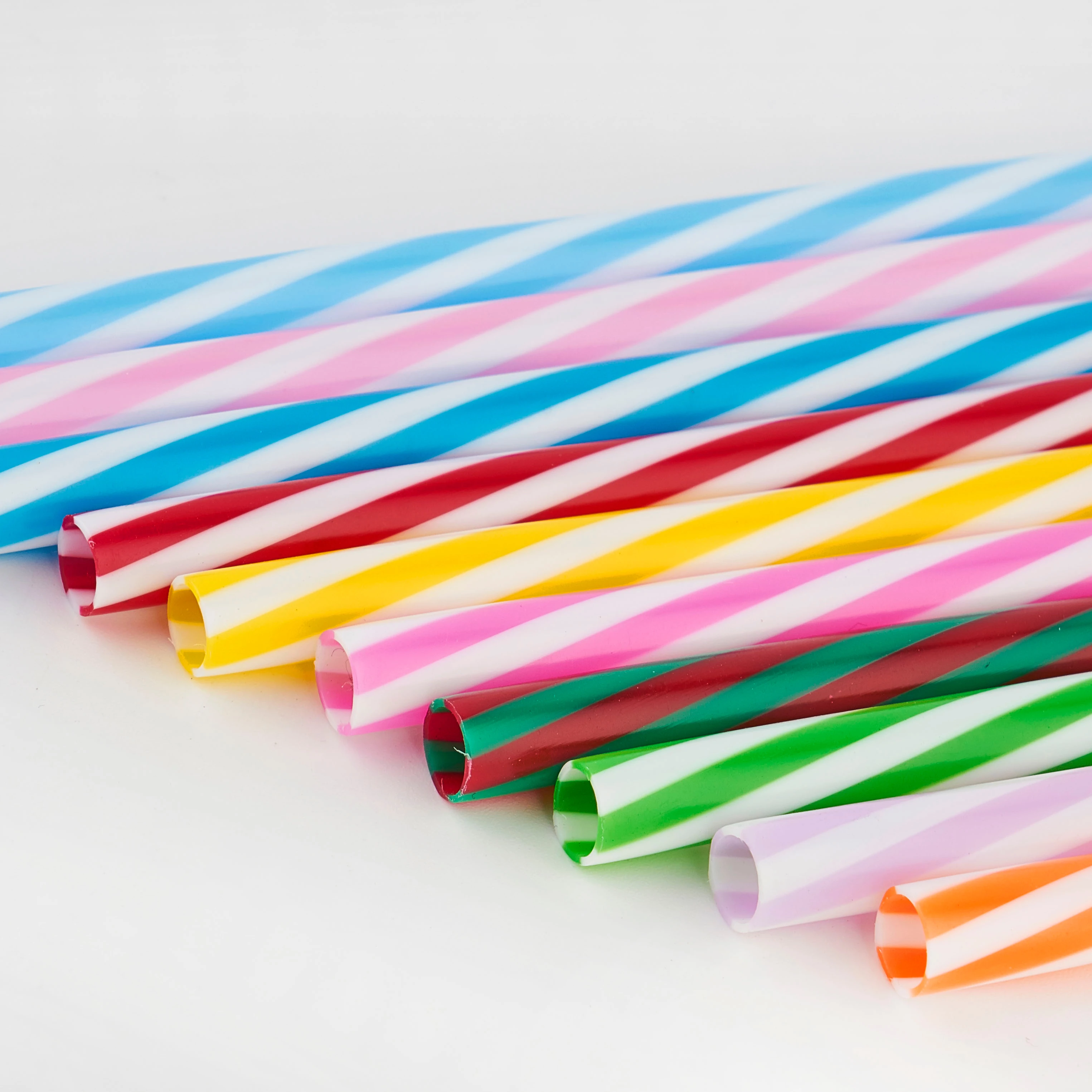 Reusable BlingBling PETG colour plastic straw reusable Drinking Straws Plastic  glitter Straws