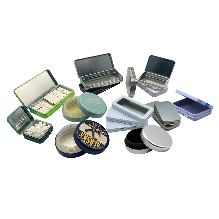 Wholesale Oem Odm Child Proof Metal Tin Can Round Container Small Decorative Tin Cans With Easy Seal