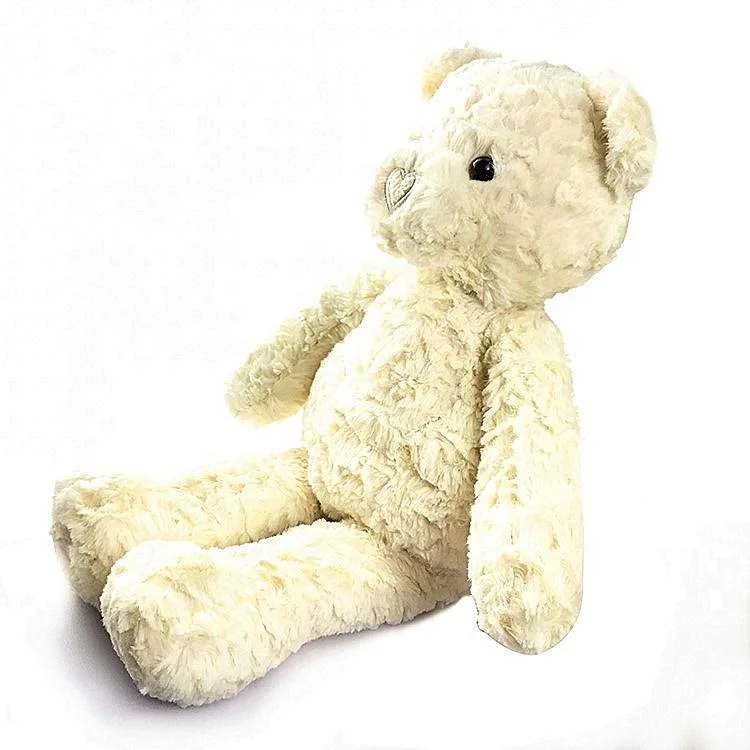 White soft valentines teddy bears wholesale plush stuffed animals custom teddy bear toys