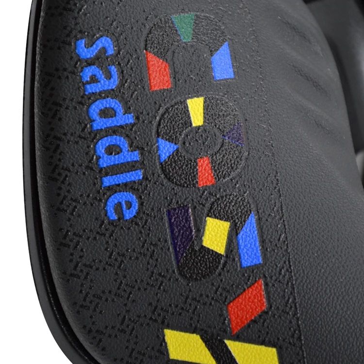 Comfortable black color  mountain bicycle saddle seat custom pattern and logo