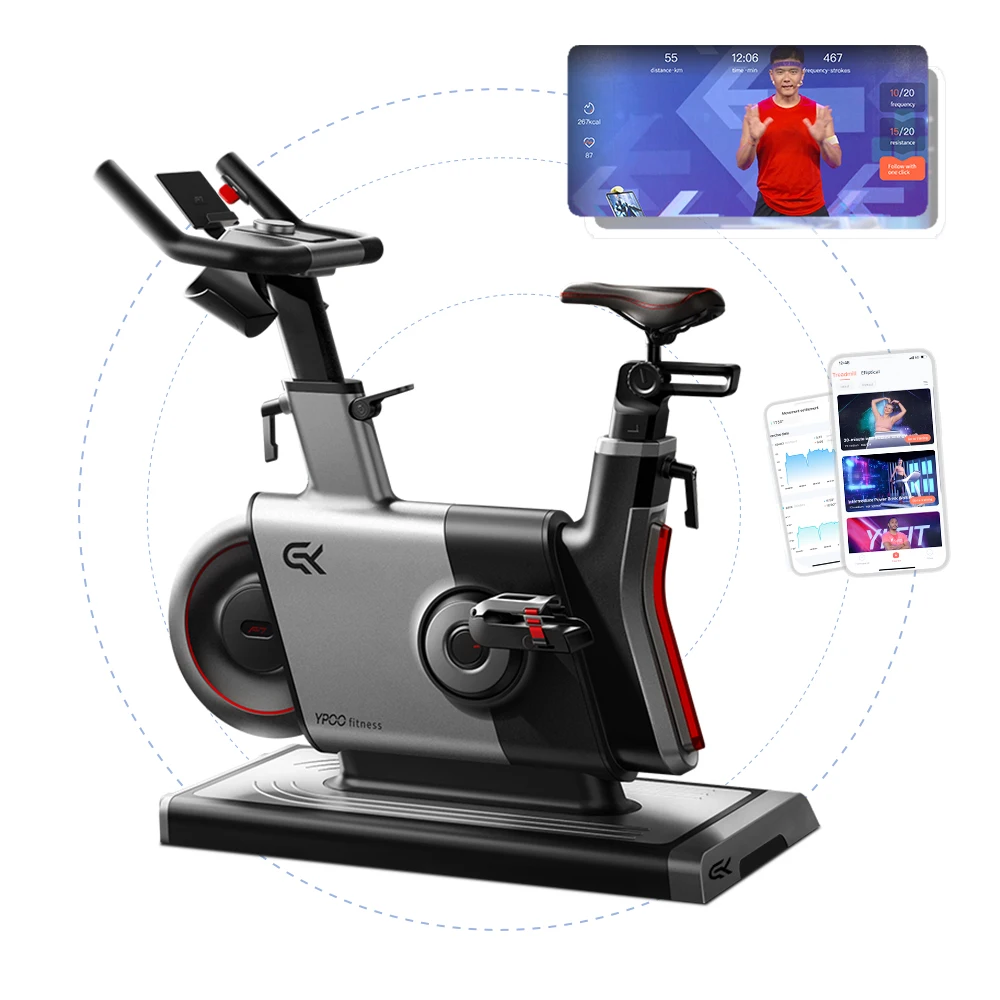 Wholesale  Exercise Spinning Bike New Arrival Commercial Use Sports Equipment Fitness Home Magnetic spin Bike with YPOOFIT app