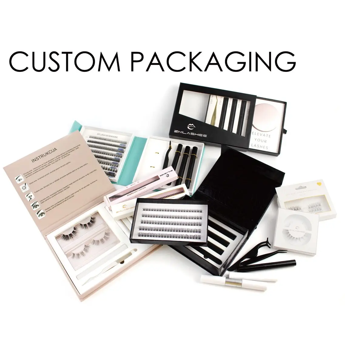 New Arrival Pre-cut Lash Extensions DIY Cluster Faux Mink Eyelashes Segment Lashes