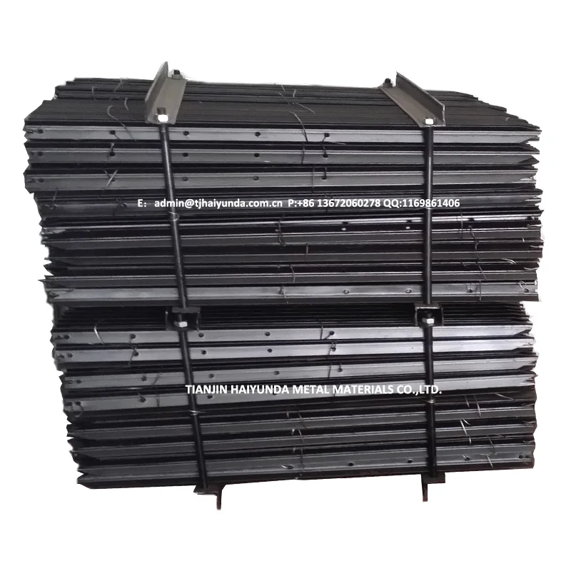 Pre-punched with 7 holes Heavy  black tar coating  Star Picket / Steel Y Fence Post