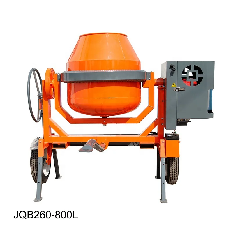 2022 Hot betonneuse JQ 700L portable Electricsmall towable motor concrete cement making mixer machine for home use