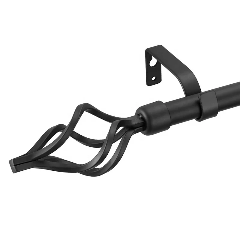 3M iron round tube twisted curtain iron retro decorative rod metal double curtain rod