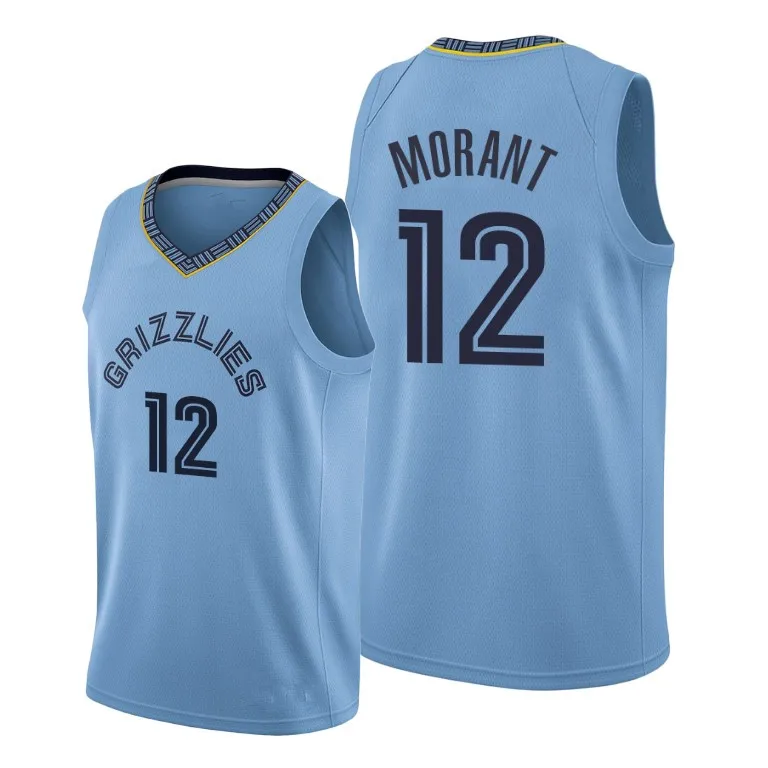2022 Ja Morant Memphis Jerseys 12 Top Quality Stitched American Basketball Team Jersey Shorts Wholesale Ready To Ship- Navy