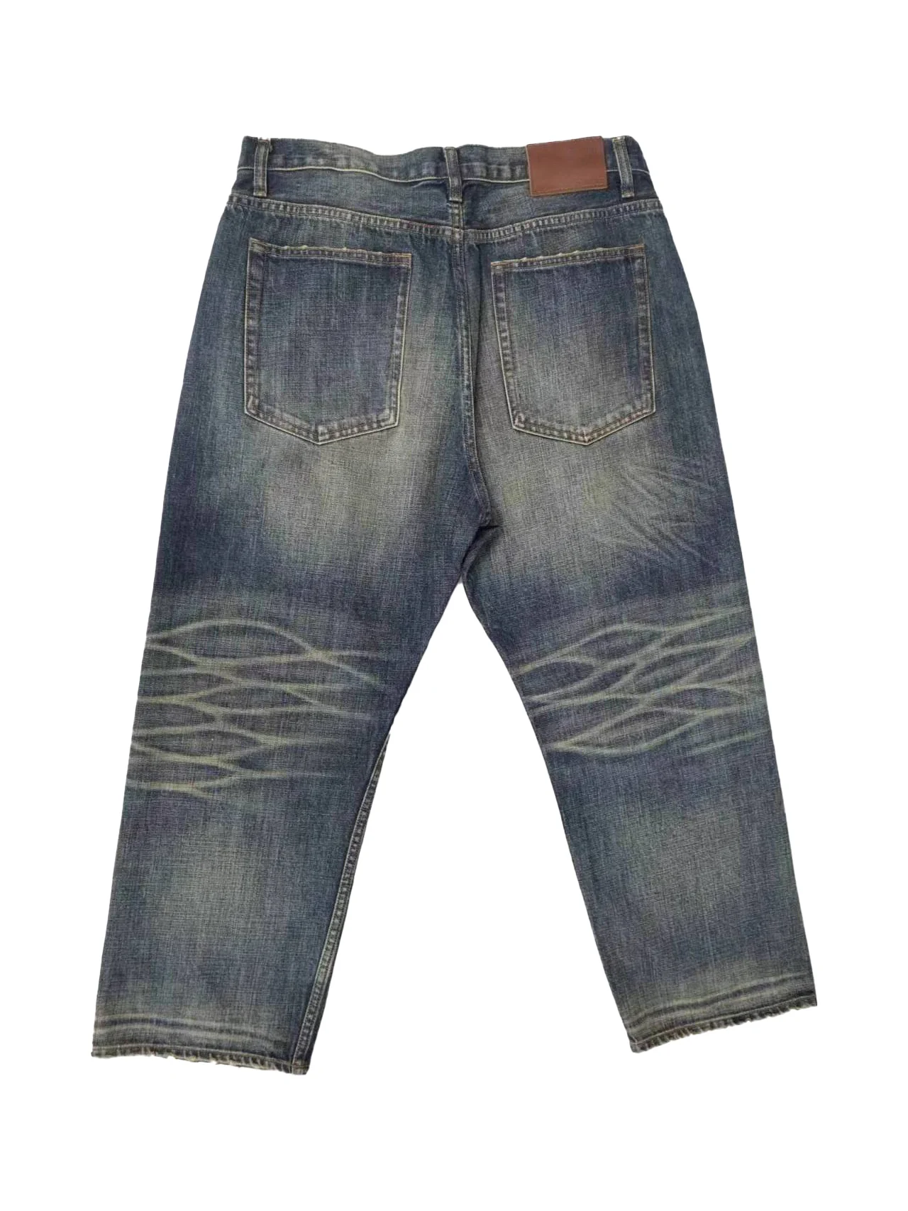 D004  Custom denim manufacturer heavyweight raw selvedge denim jeans men straight leg selvedges red denim pants