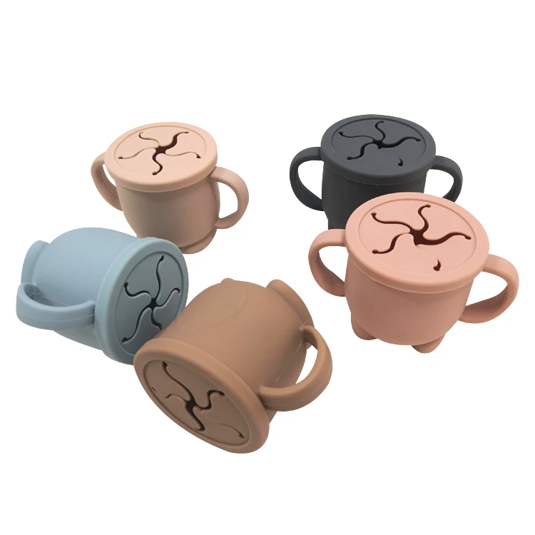 Silicone Water Cup Feeding Cup Silicone Baby Platefoldable Snack Cup Baby