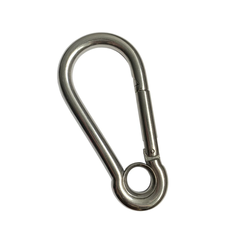 M5x50 Stainless steel 316 carabiner hook with eyelet