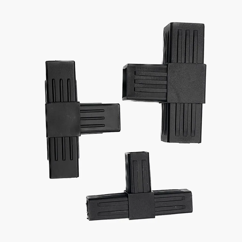 2 3 way Plastic Connectors for Square Aluminum Tube 25 mm Aluminum window and door hardware square tube