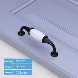 Furniture hardware drawer and door cabinet knob ceramic handle