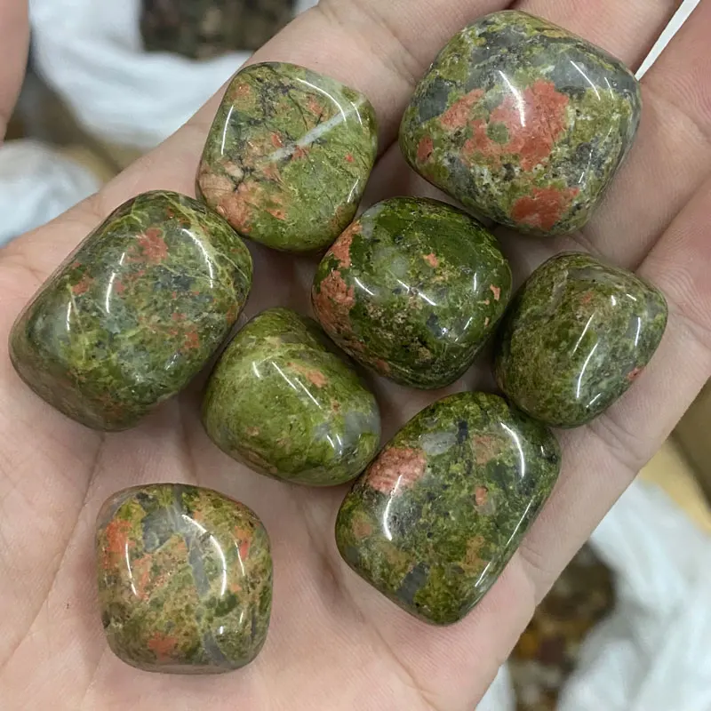 Wholesale Irregular Polished Healing Tumbled Stones Natural Crystal/Unakite/Agate/Japser/Tiger Eye Tumbled Stones