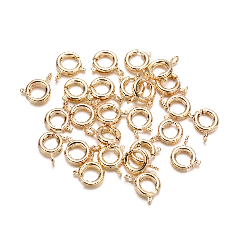  6mm 7mm Silvery Color Spring Ring Clasp For Bracelet Necklace Diy