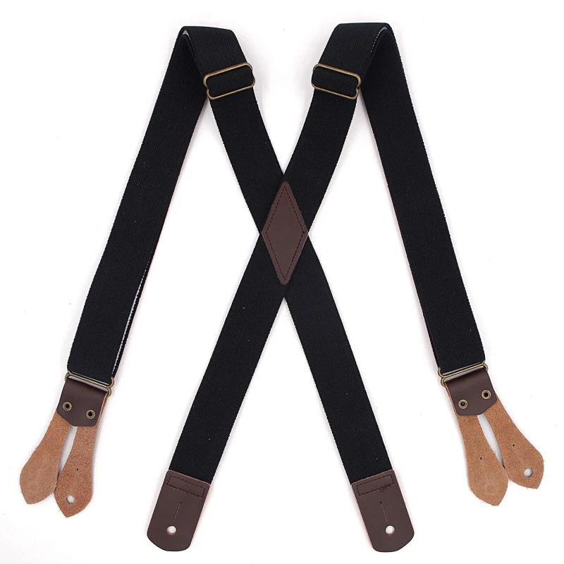 
Fashion Classic casual Suspenders leather 6 clips Braces Male Vintage Casual Suspensorio adult suspenders clipa suspender 