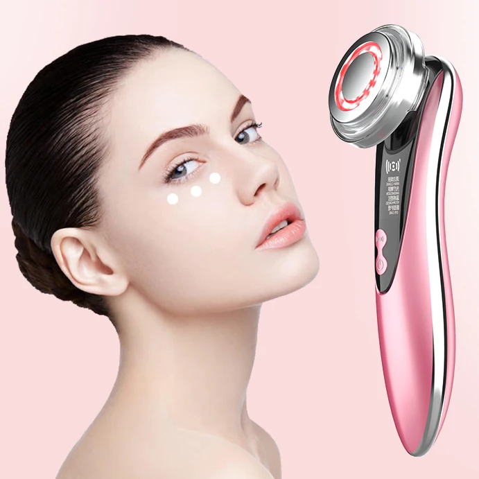 
Anti-aging face skin tightening rejuvenation beauty device handheld hot ultrasonic photon ion facial massager 