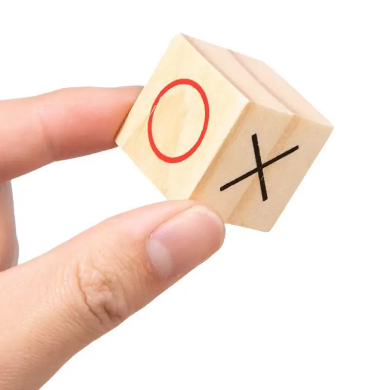 Mini Table Wooden Educational Logical Tic-tac-toe Chess OX Board Game