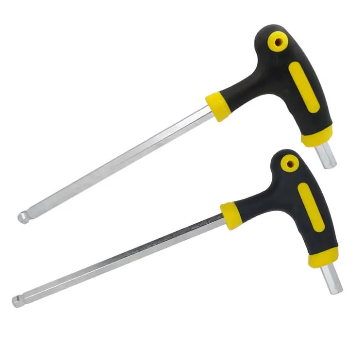 Premium 2-10mm TPR Handle Allen Key Flat Ball End Screwdriver T Type Hexagonal Wrench