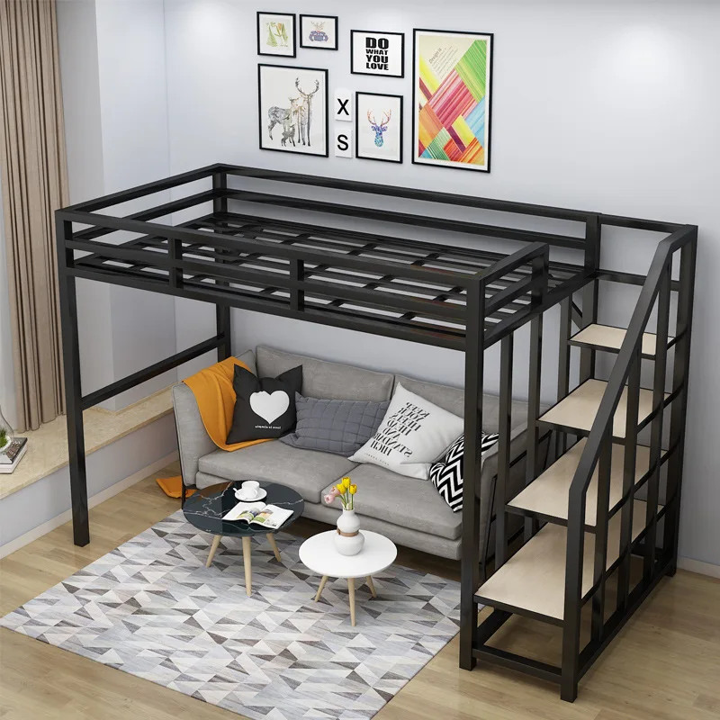 Ekintop Factory Wholesale School Home Hotel Hostel Use Metal Bed Frame Bunk Bed For Dormitory Desk Apartment Bed Combination