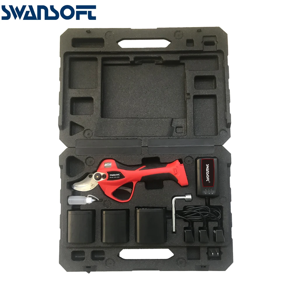 2020 LED display garden shears 40mm High quality cordless garden cutting tools tree pruners for vineyard and orchard