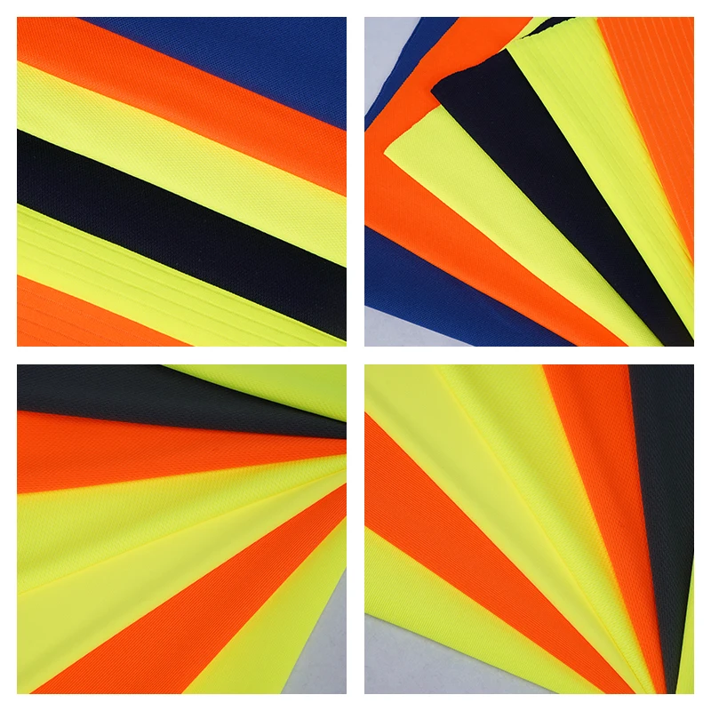 LX EN20471 100% Polyester Knitted Hi Vis Reflective FR Fabric Functional Fluorescent Fabric Flame Retardant Fabric