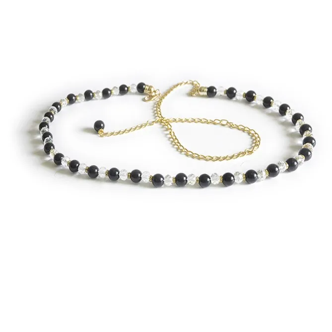 Ремень с цепочкой и жемчужными бусинами для женщин