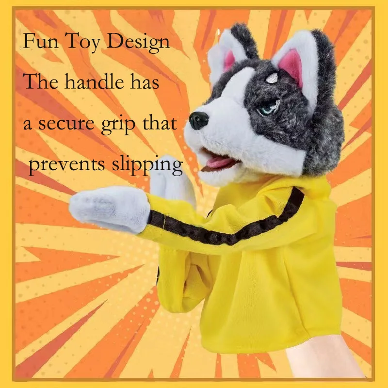 Electric Boxing Dog Doll Husky Voice Puppet Funny Big Battle Creative Interactive Plush Toy with Electronics