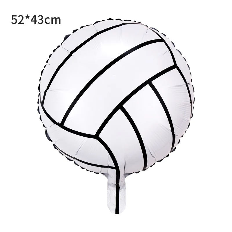 Inflatable 18inch round soccer ball shape balloon kids sport toy foil football balloon volleyball basketball balloon