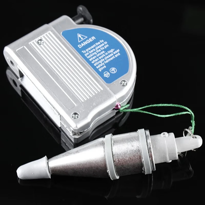 HYSTIC Manual Magnetic Line of Force Measuring Tool 6 Meters Retractable Line Reel with Hanging Wire Hammer Plumb Measuring Tool