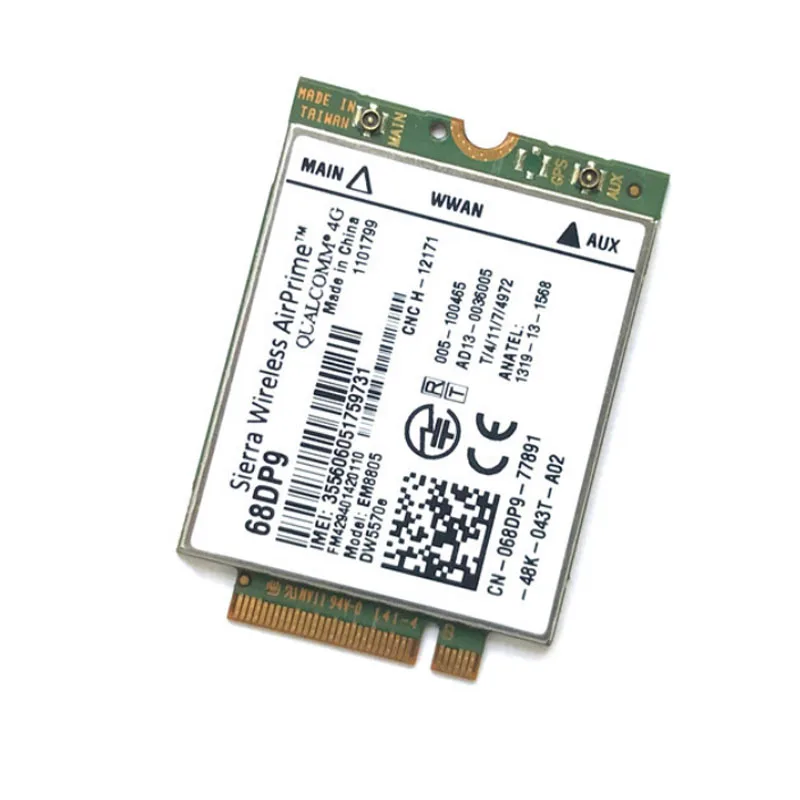  Разблокированный беспроводной адаптер для Sierra Wireless Airprime 7KC0X 068DP9 DELL EM8805 DW5570e WWAN HSPA NGFF 4G модульная