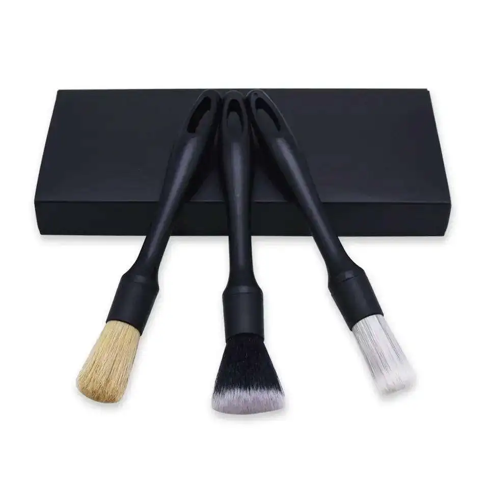Car Detailing & wash Brush kit Cleaning Boar Hair Brush Auto Detail Tools Product 5 pcs Wheel Dashboard Car Accessories