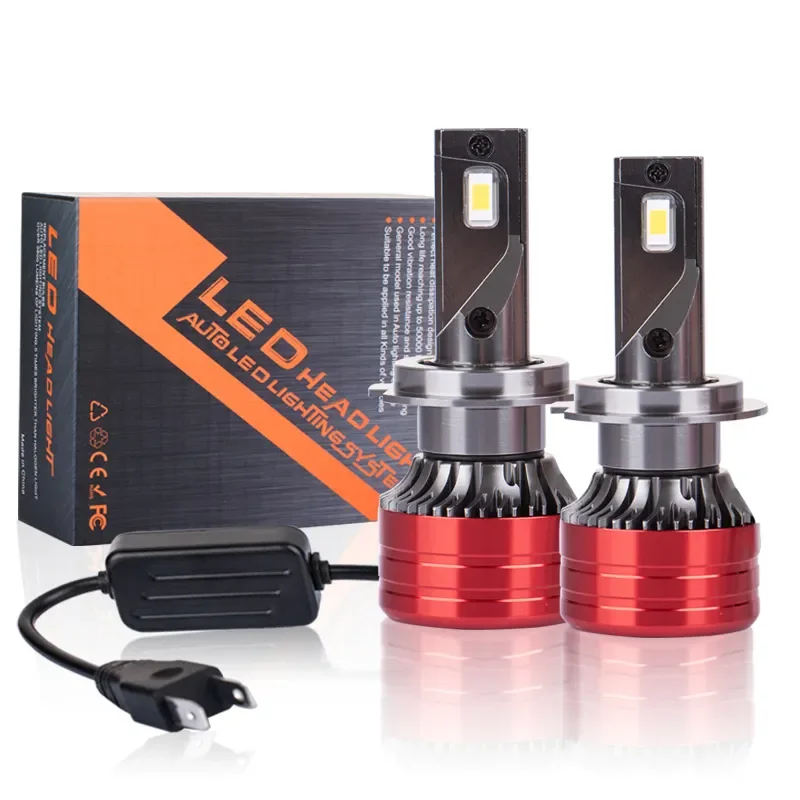 Car accessories 3570 CSP chips led car light with fan 40000lm H4 H13 9004 9007 led headlight bulb for car