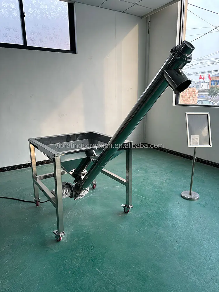 Stainless Steel Inclined Screw Lifting Screw Feeder Lift Conveyor