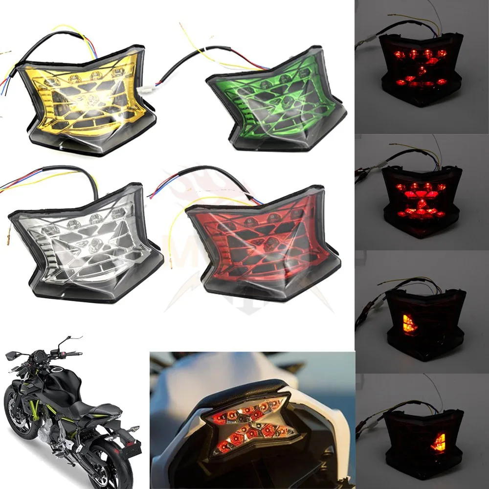 LED Rear Tail Light Integrated Brake Turn Signal Blinker Lamp Taillight For Kawasaki Z900 Z650 Ninja 650 2017- 2019