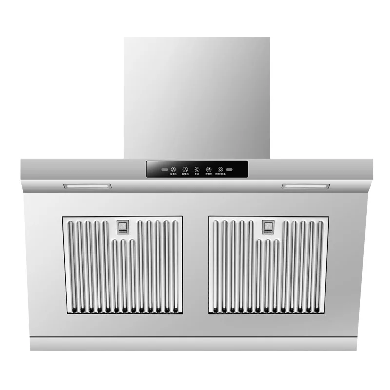 Популярная Высококачественная Вытяжка с двойным мотором из нержавеющей стали, бытовая высокая всасывающая боковая всасывающая кухня