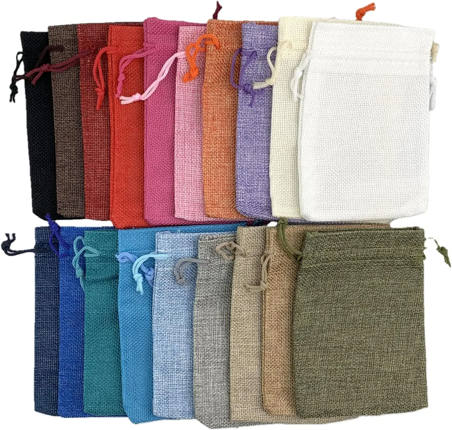 Fast Delivery Natural Hemp linen Drawstring Bags Wholesale Burlap Gift Drawstring Pouch Jute Bags with String 13*18cm