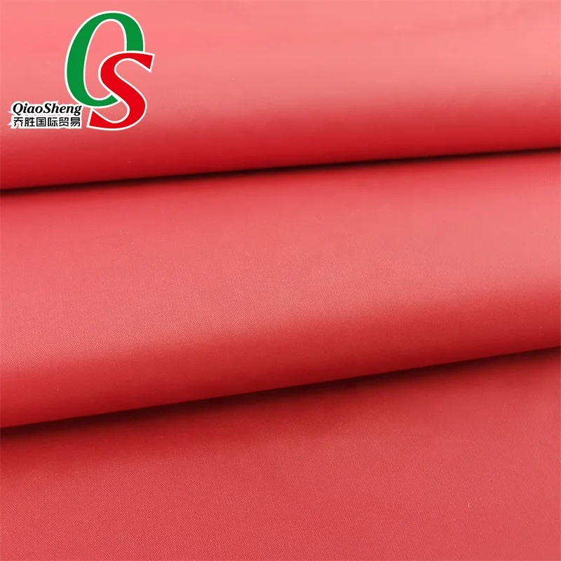 100%nylon downproof windproof water Repellent plain taffeta heavy cire oil calender fabric for down jacket warm cloth