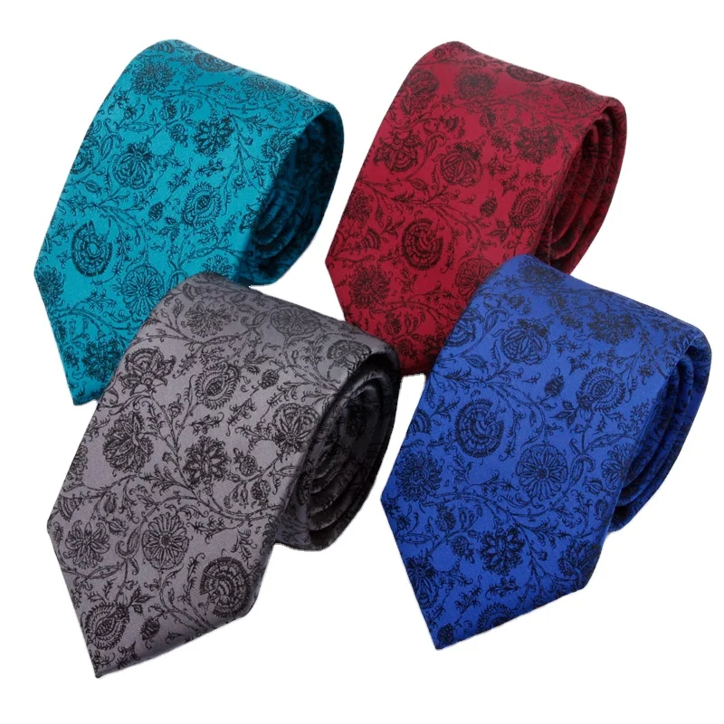 Hamocigia Custom 100% Polyester Paisly Jacquard Mens Tie Necktie