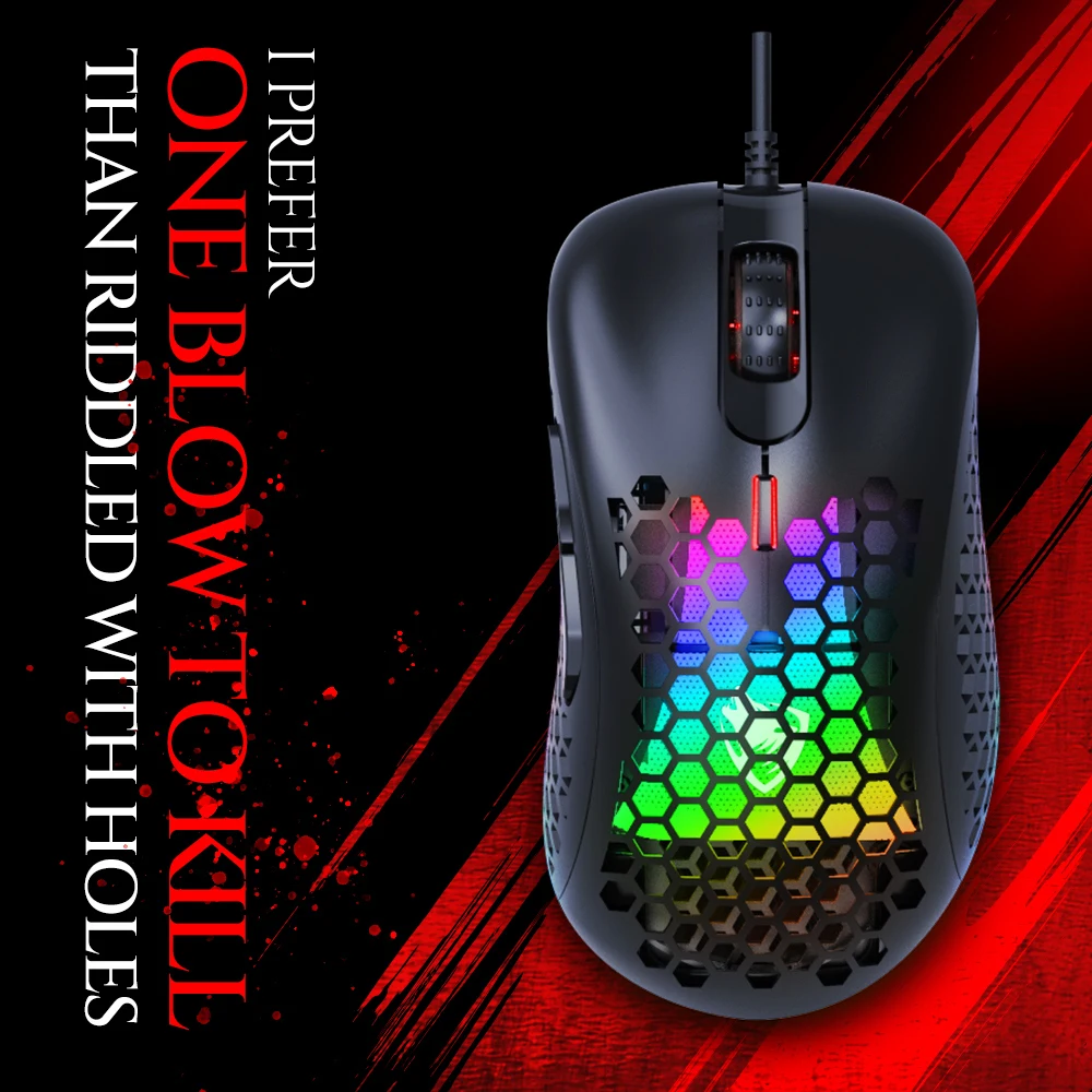 Легкий вес программируемая Rgb с подсветкой Usb Проводная игровая мышь 6500DPI новый дизайн конкурентоспособная игровая мышь