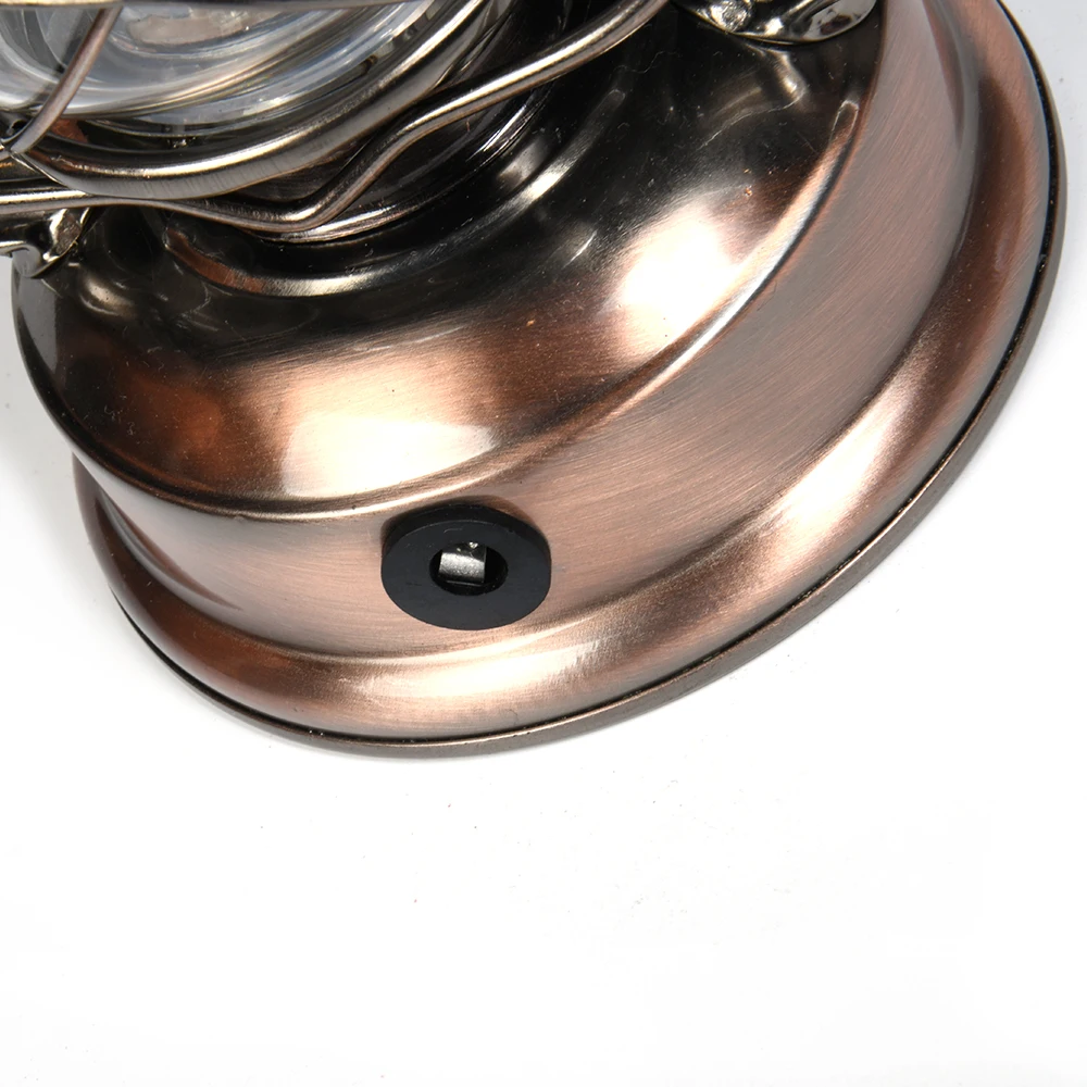 Vintage Metal Hanging Dimmer Switch 15 LEDs outdoor camping rechargeable LED storm Lantern