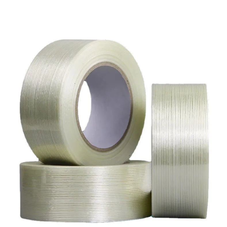 Straight Mesh Fiber Fiberglass Reinforced Filament Strapping Packing Self Adhesive Tape Striped Fiberglass Tape CY-8661