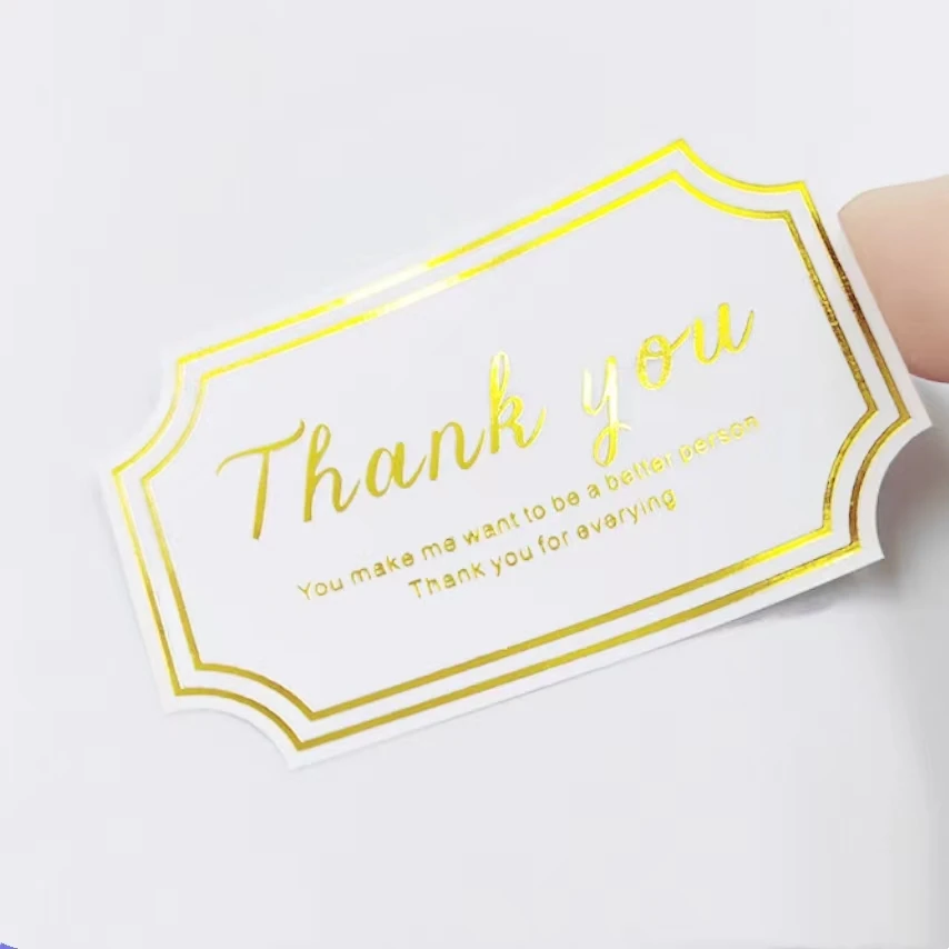custom barcode  thank you 3d printing label holographic customized paper waterproof adhesive sticker sheet
