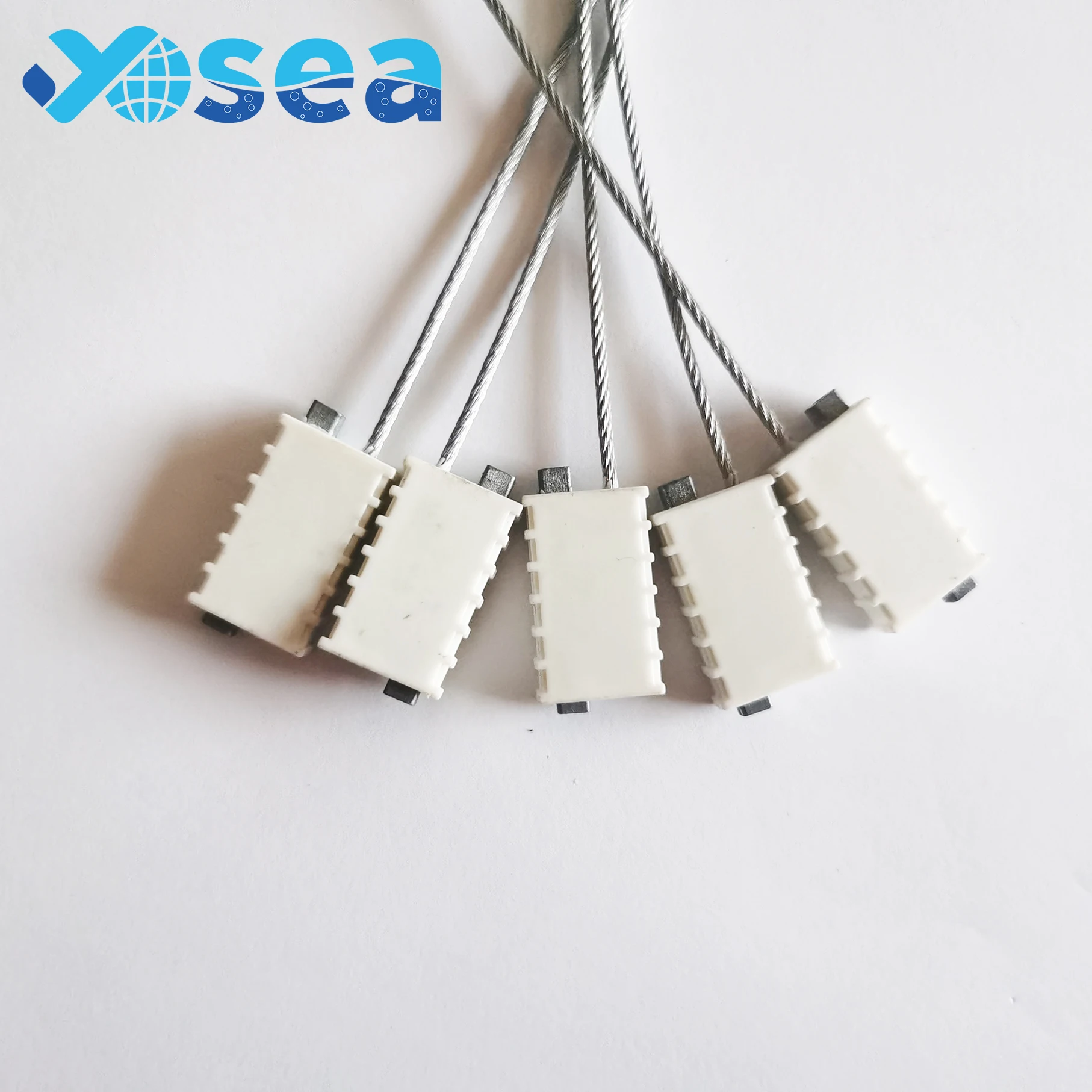 steel cable seal cover plastic hole rubber seal cable lock with zinc alloy insert